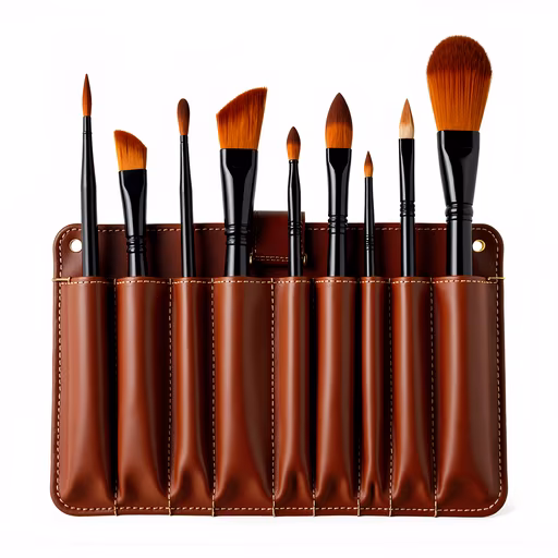 Brush Set in Leather Case