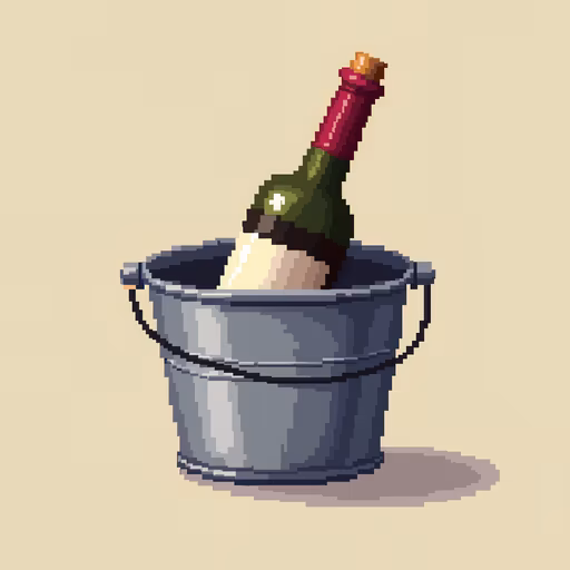 Chilled Bottle in Ice Bucket