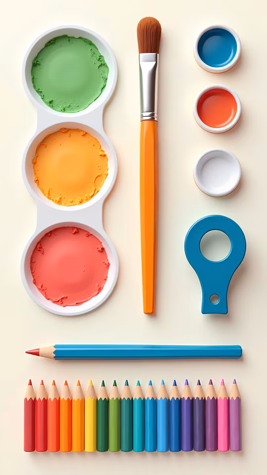 Colorful Art Supplies