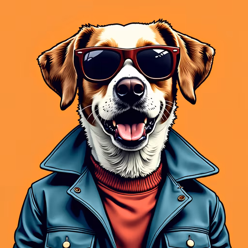 Cool Dog Illustration