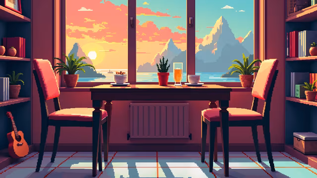 Cozy Sunset Illustration