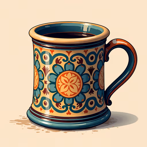 Decorative Mug Illustration