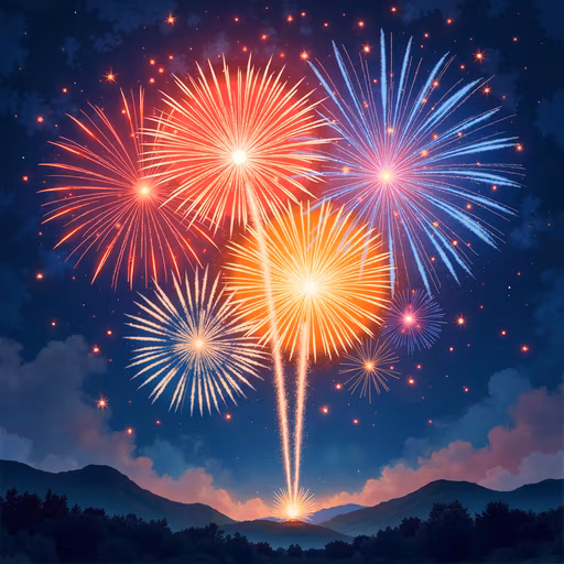 Fireworks Display Illustration