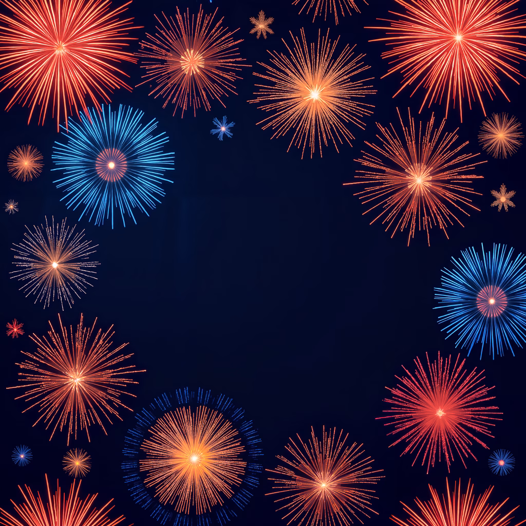 Vibrant fireworks display celebrating joy and festivity.