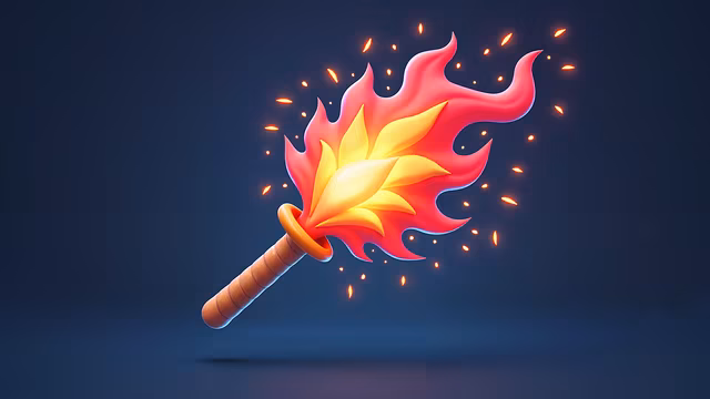 Flaming Torch Illustration