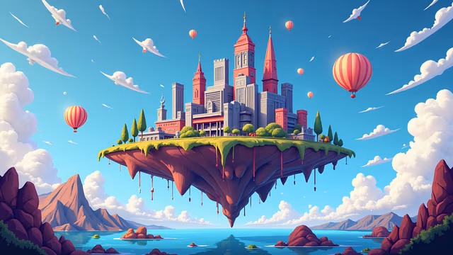 Floating Island Illustration