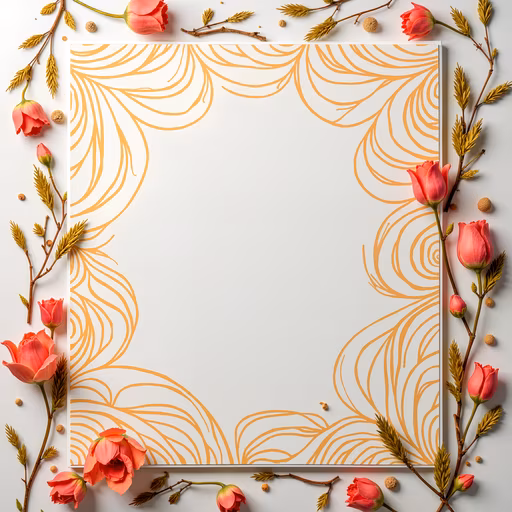 Floral Frame Illustration