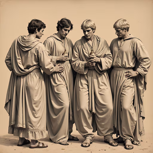 Four Robed Figures