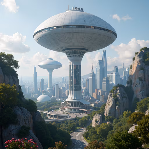 Futuristic Cityscape Illustration