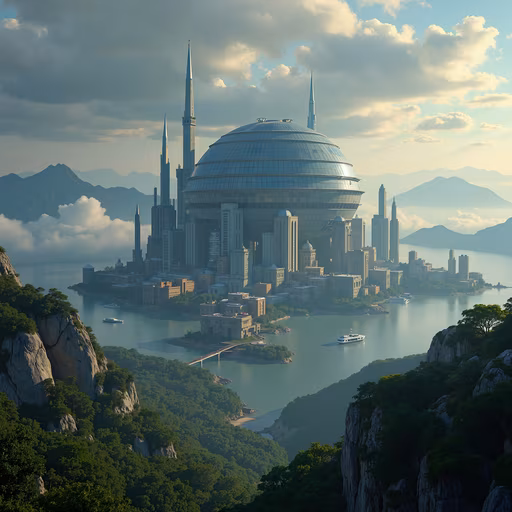 Futuristic Cityscape Illustration