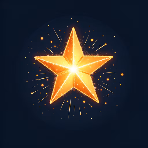 Golden Star Illustration