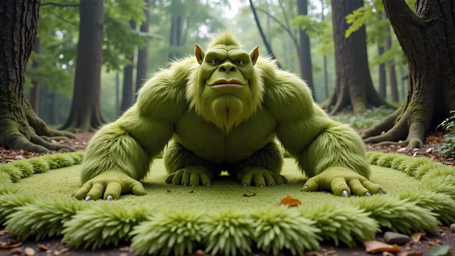 Green Beast in the Forest