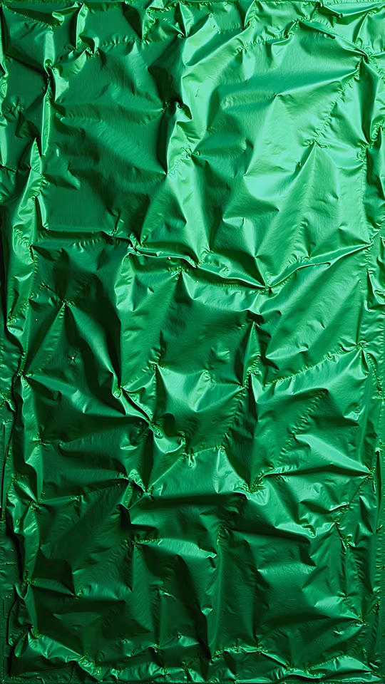 Green Crumpled Fabric