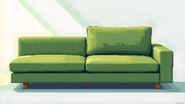Green Sofa Illustration
