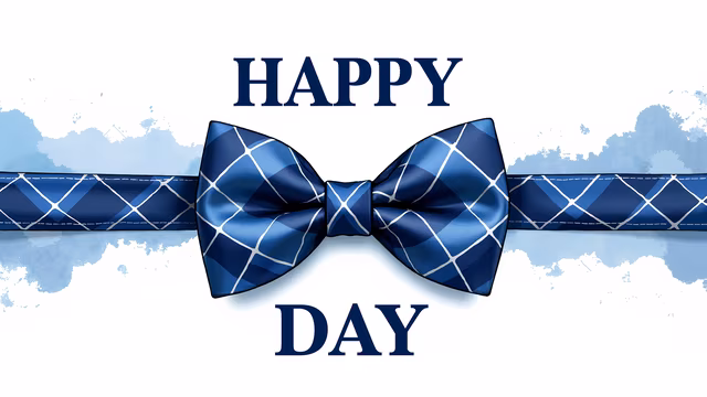 Happy Day Bow Tie Illustration