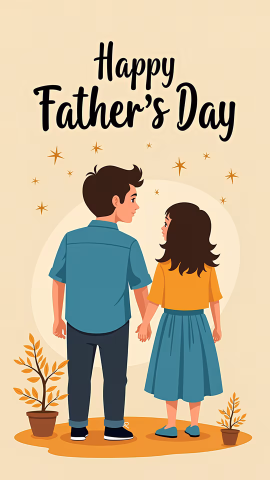 Happy Father's Day Illustration