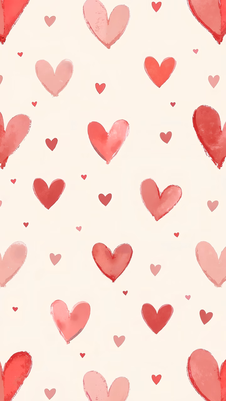 Romantic heart pattern in soft pastel tones perfect for Valentine’s Day decor.