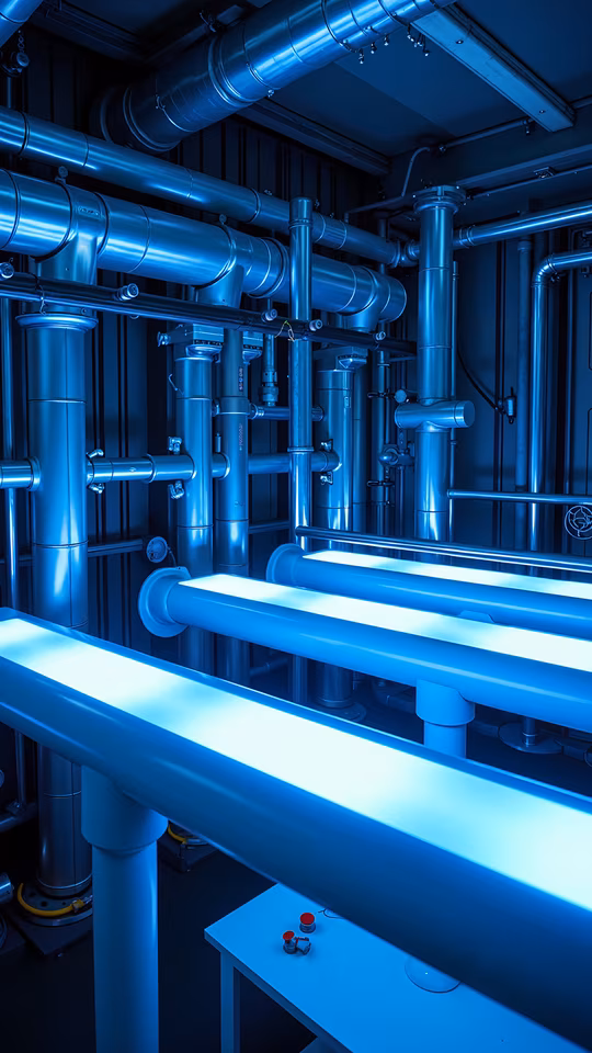 Industrial Blue Pipes