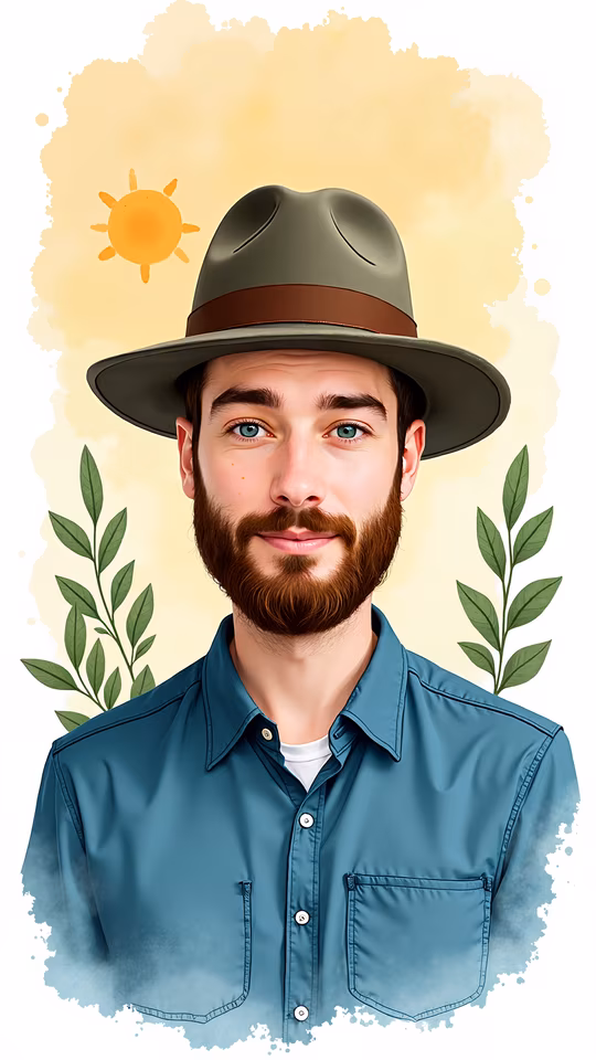 Man with Fedora Illustration
