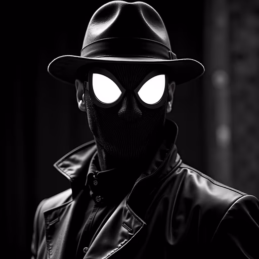 Masked Figure in Noir