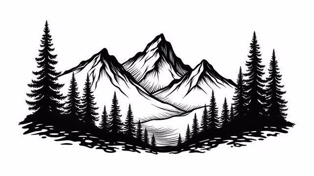 Mountain Landscape Illustration