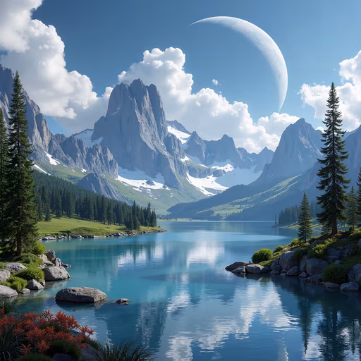 Mountain Serenity Illustration