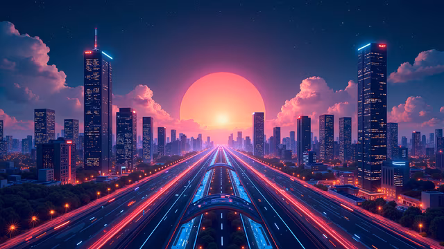 Neon Cityscape