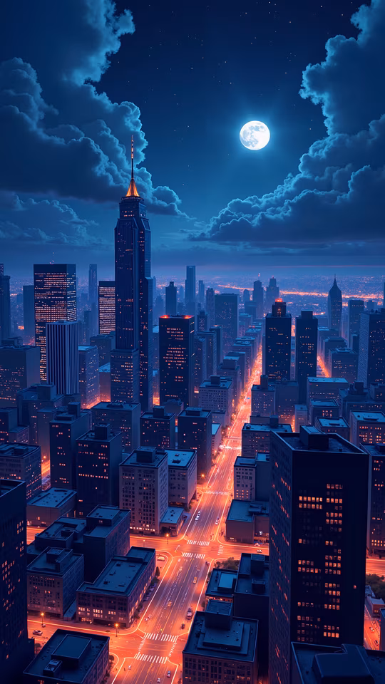 Night Cityscape Illustration