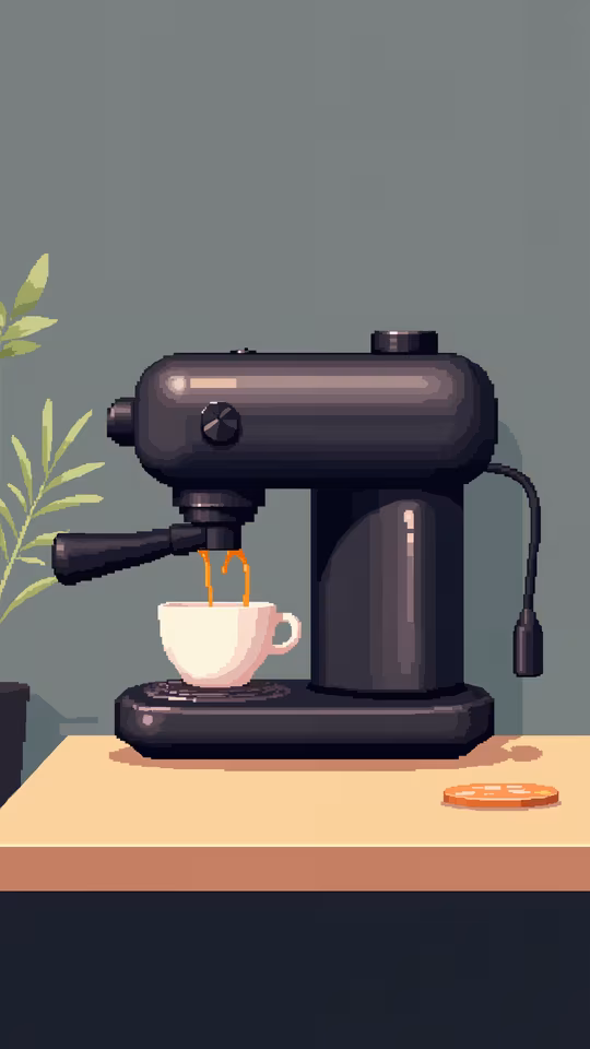 Pixelated Espresso Machine