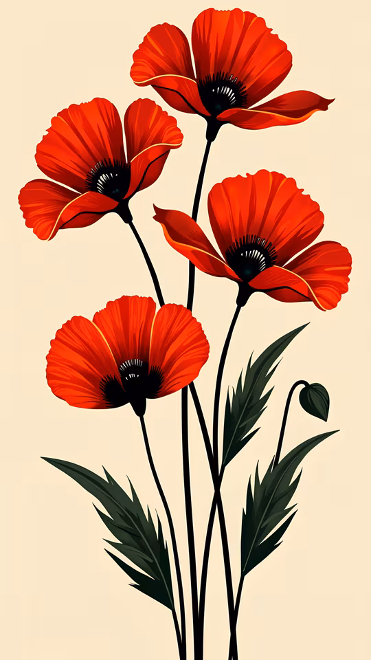 Red Poppy Illustration