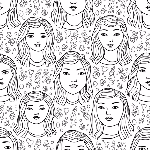 Repetitive Faces Illustration