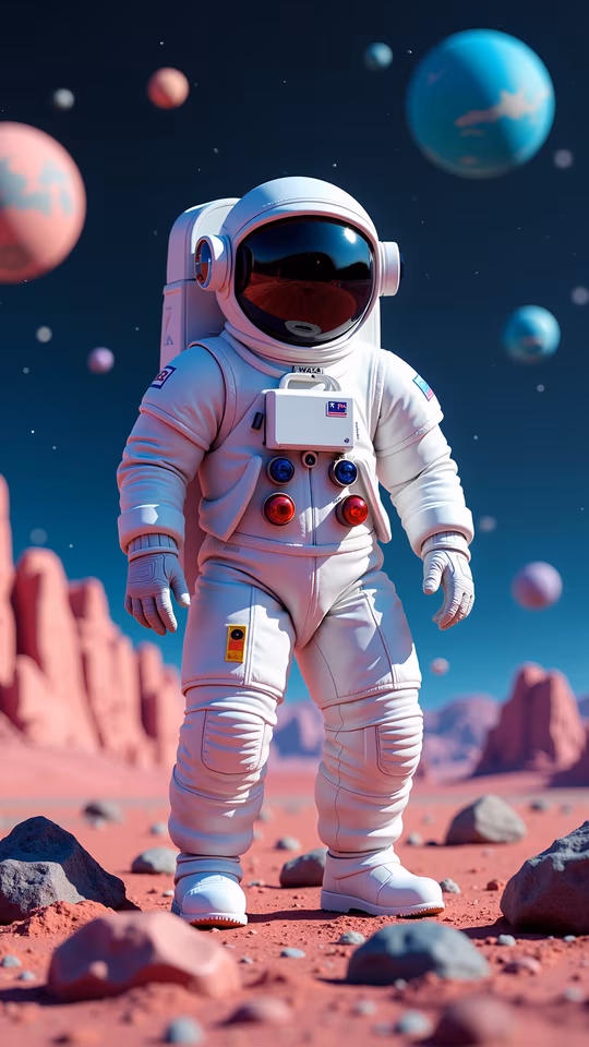 Spacewalk Astronaut Illustration
