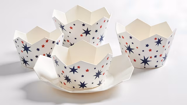 Star Pattern Cupcake Wrappers