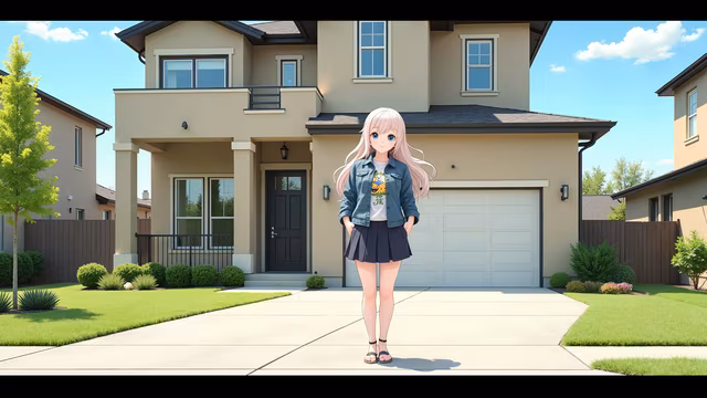Suburban Serenity Illustration