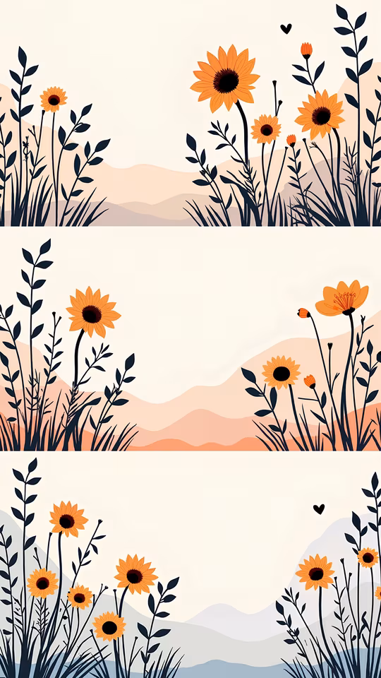 Sunflower Garden Illustration