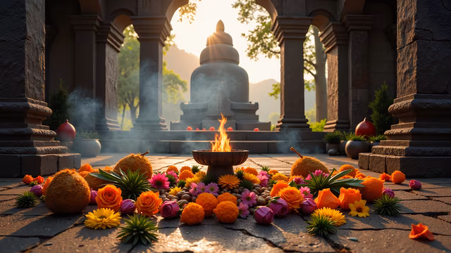 Temple Altar Illustration