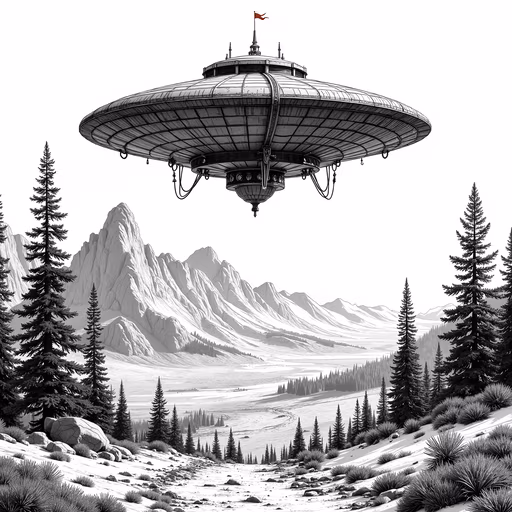 UFO Over the Mountains