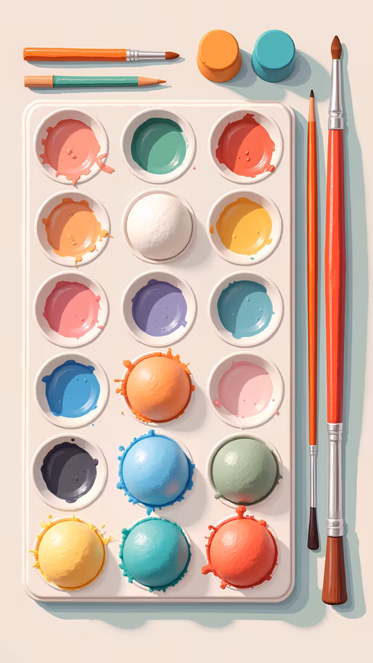 Watercolor Palette Illustration