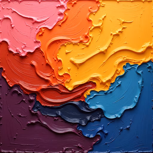 Abstract Colorful Paint Strokes