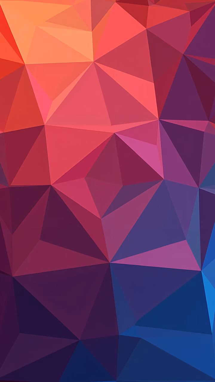 Vibrant geometric triangles creating a modern abstract design.