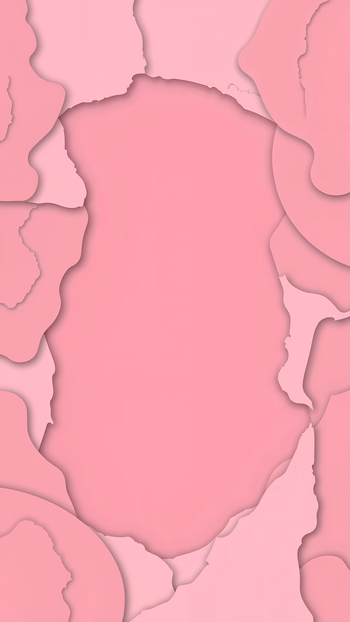 Minimalist abstract art with layered pink cutouts