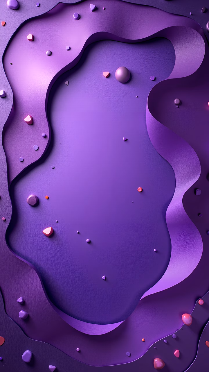 Abstract purple waves with textured details and a calming atmosphere.