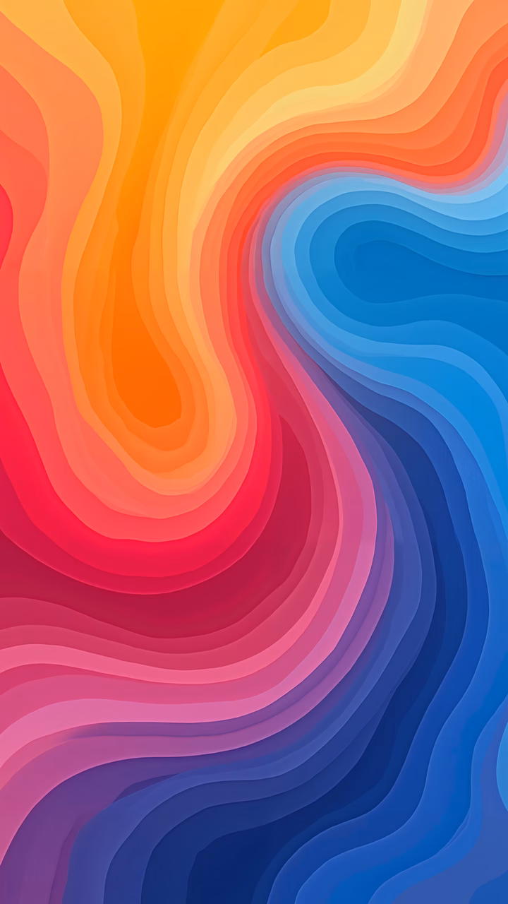 Vibrant abstract swirls in a dynamic color palette