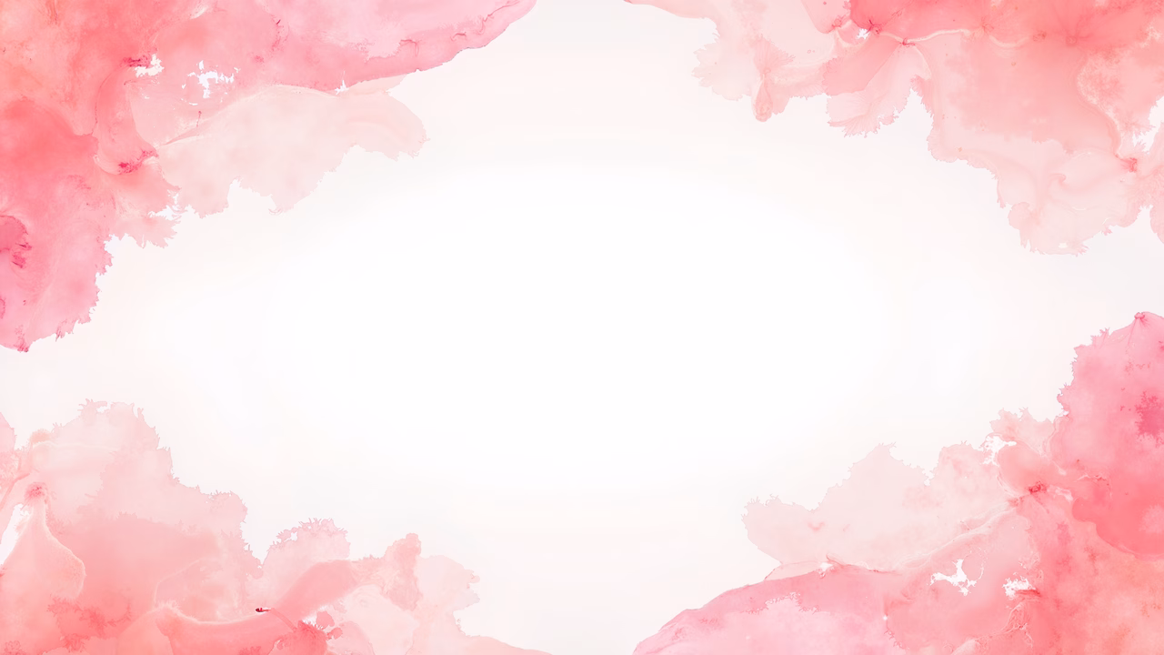 Soft pink watercolor frame for a serene and nostalgic feel.