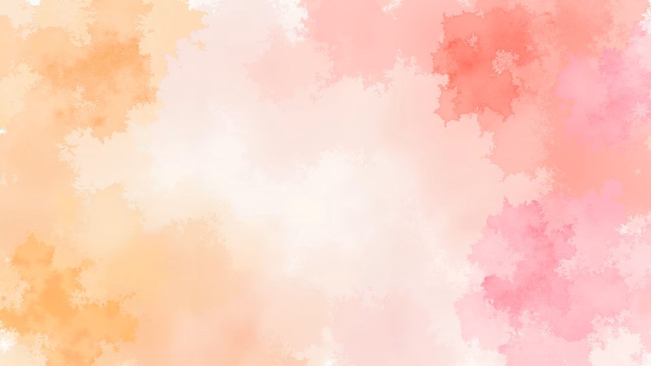 Vibrant abstract watercolor splash in shades of pink, orange, and white, evoking a serene and dreamy atmosphere.