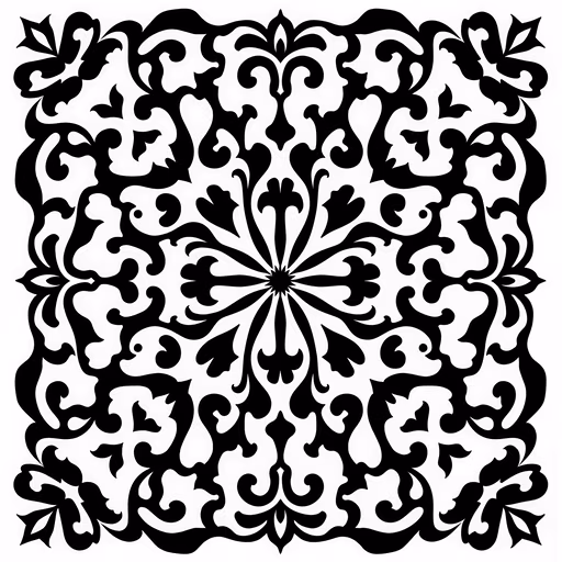 Black and White Ornament