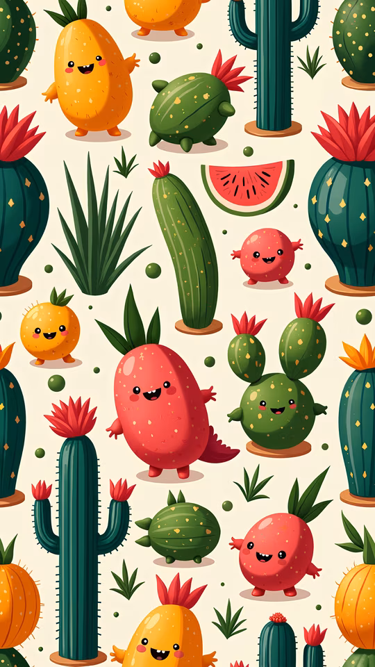 Cactus Friends Illustration