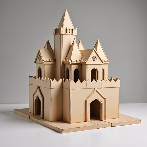 Cardboard Castle Illustration