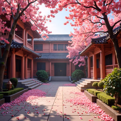 Cherry Blossom Courtyard