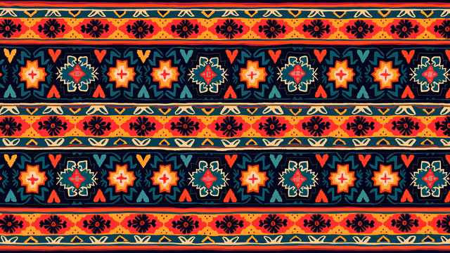 Colorful Ethnic Pattern Illustration